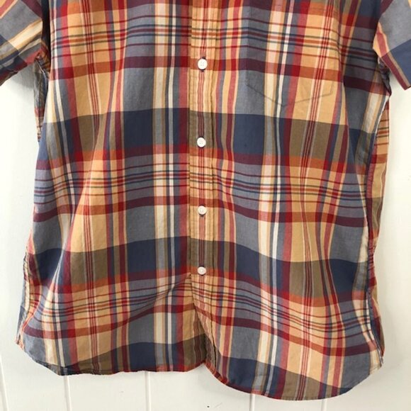 J. Crew Mens Shirt Plaid Short Sleeve Button Down Large - Picture 6 of 8